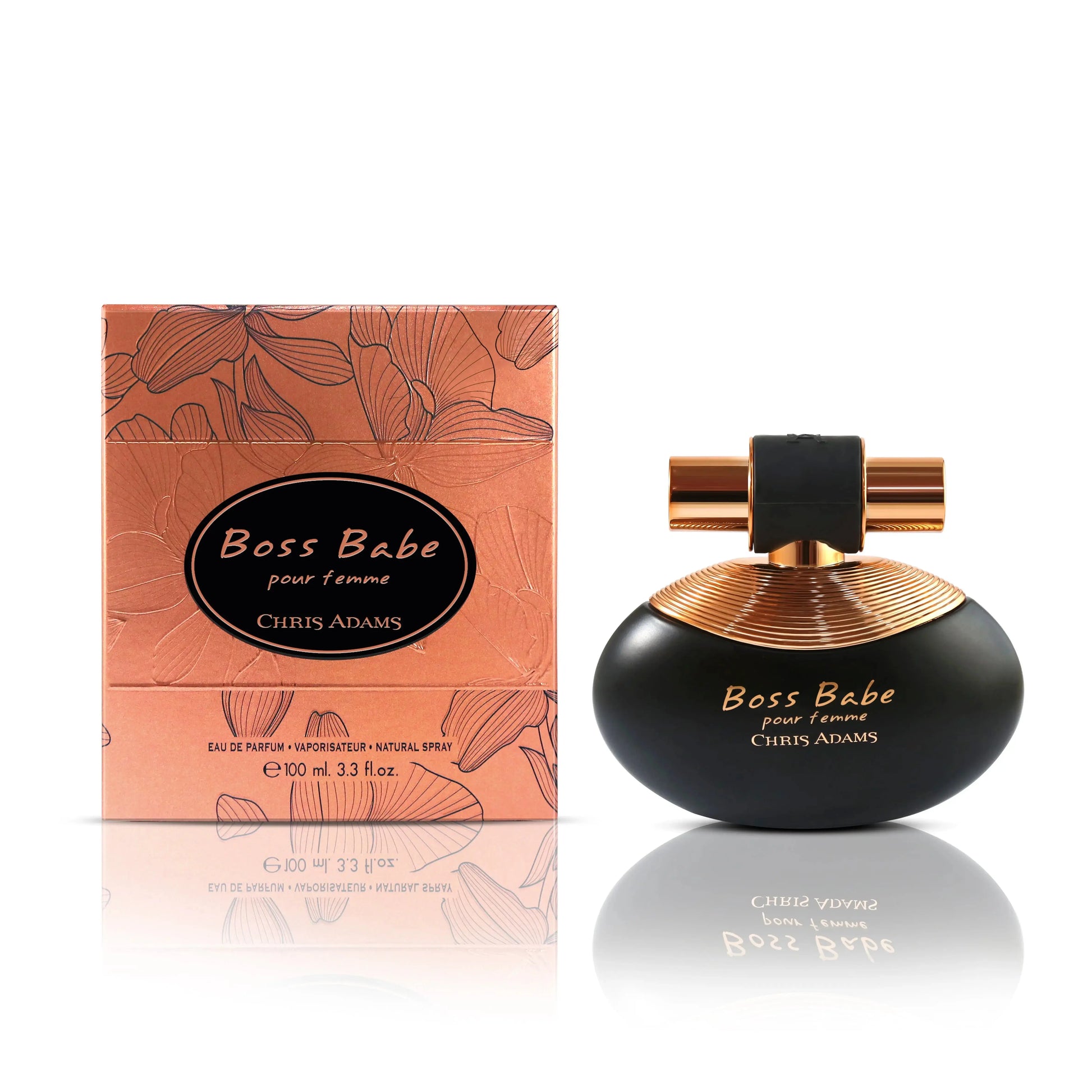 Amani Manor Boss Babe for Women 100mL Eau de Parfum spray bottle with sleek design and elegant branding.