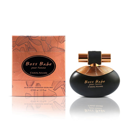 Amani Manor Boss Babe for Women 100mL Eau de Parfum spray bottle with sleek design and elegant branding.