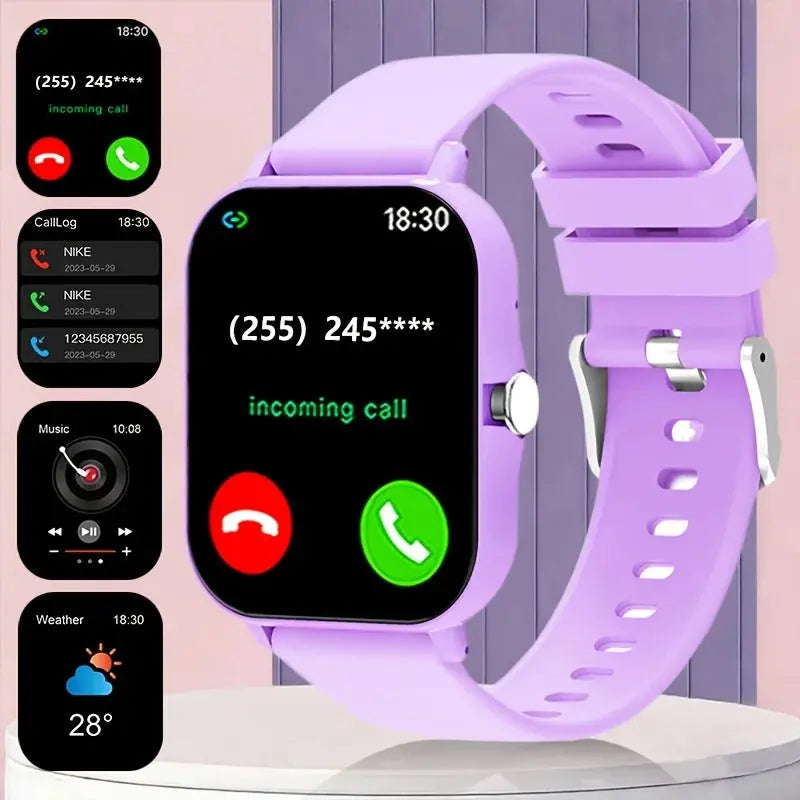 Jhonnyshop 1.83-inch smart watch with wireless calling and AI voice features, showing the watch face and side buttons.