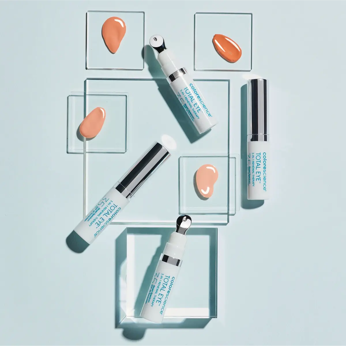 Wedoskin Colorescience Total Eye 3-in-1 Renewal Therapy SPF 35 for eyes, lips, and cheeks with smooth, rejuvenating formula.