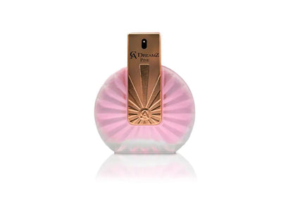 Amani Manor Chris Adams Dreamz Pink Eau de Parfum for Women in 100mL bottle, showcasing a pink fragrance bottle with floral accents.