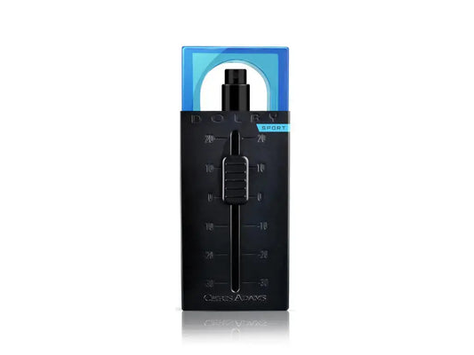 Amani Manor Chris Adams Dolby Sport men's Eau de Parfum bottle, sleek 100mL design with a modern, sporty look.